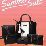 Elegant Women's 5-Piece Leather Handbag Set